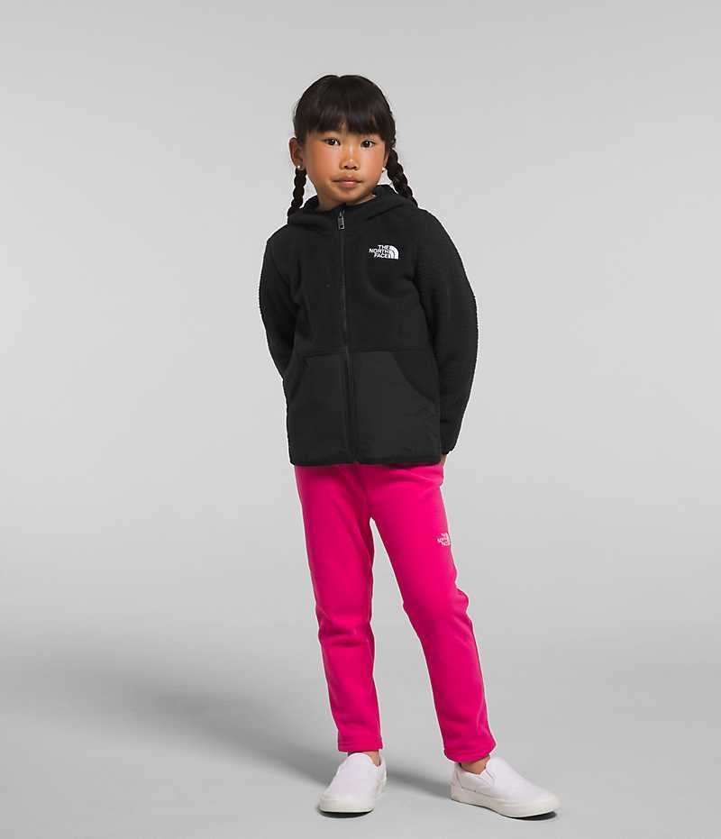 Black The North Face Forrest Full-Zip Hoodie Girls\' Fleece Jacket | MALAYSIA MVHYPE