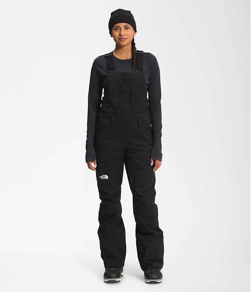 Black The North Face Freedom Insulated Women\'s Bib Pants | MALAYSIA TXEPUV