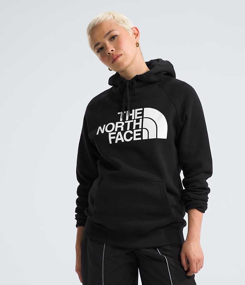 Black The North Face Half Dome Pullover Women\'s Hoodie | MALAYSIA PTIJQK