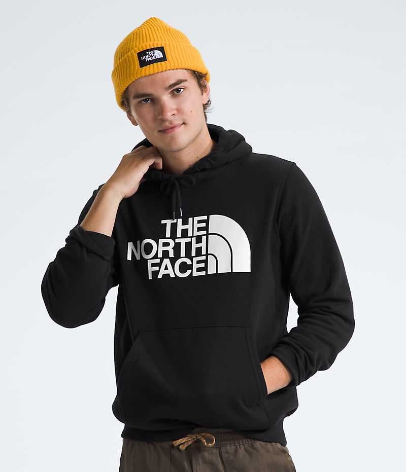 Black The North Face Half Dome Pullover Men\'s Hoodie | MALAYSIA TGOWIR