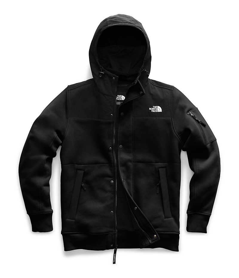 Black The North Face Highrail Men's Fleece Jacket | MALAYSIA QNPGZM