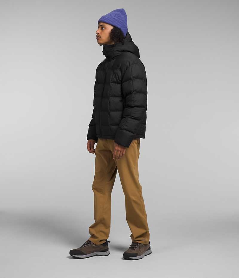 Black The North Face Lhotse Reversible Hoodie Men's Puffer Jacket | MALAYSIA MJQDTE