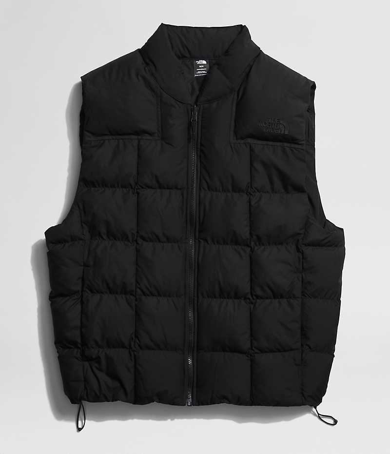 Black The North Face Lhotse Reversible Men's Down Vest | MALAYSIA GKTICX