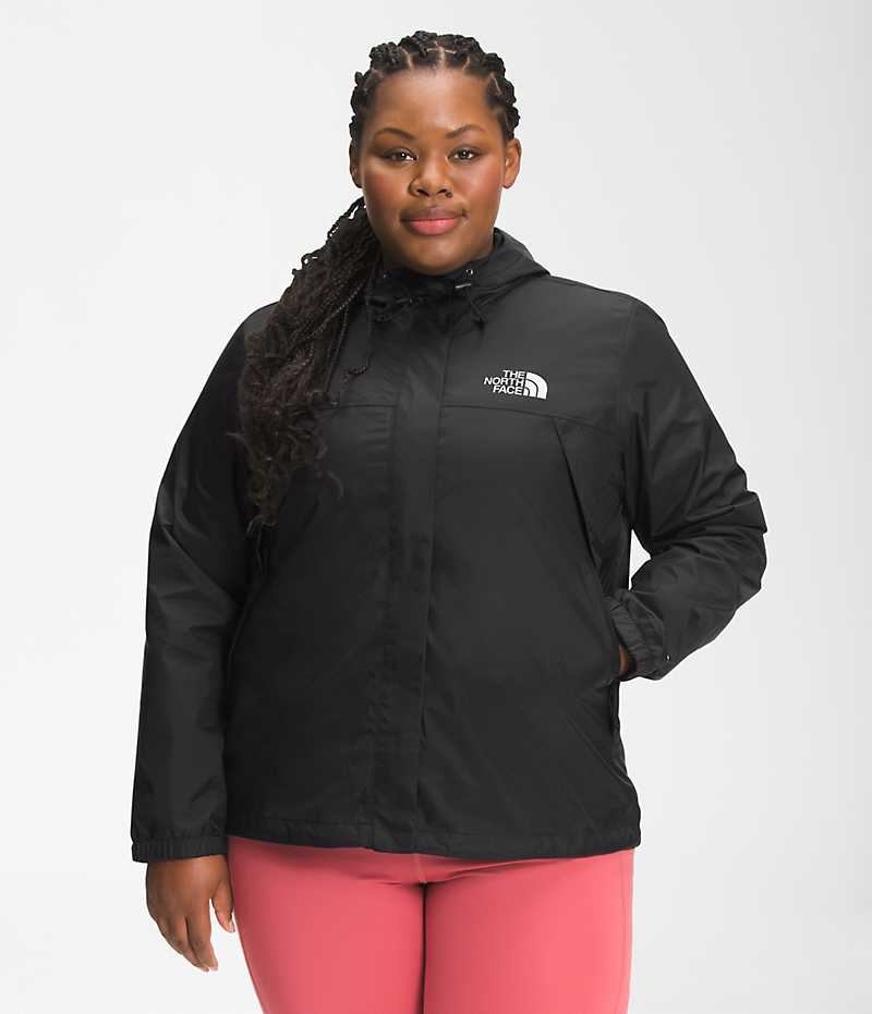 Black The North Face Plus Antora Women\'s Rain Jacket | MALAYSIA CLXOFN