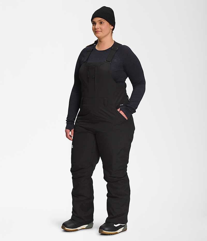 Black The North Face Plus Freedom Insulated Women's Bib Pants | MALAYSIA LZNASY