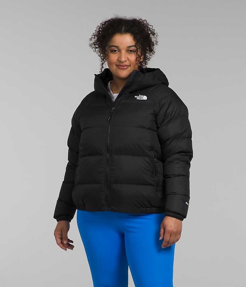 Black The North Face Plus Hydrenalite™ Hoodie Women\'s Puffer Jacket | MALAYSIA GWPAFM