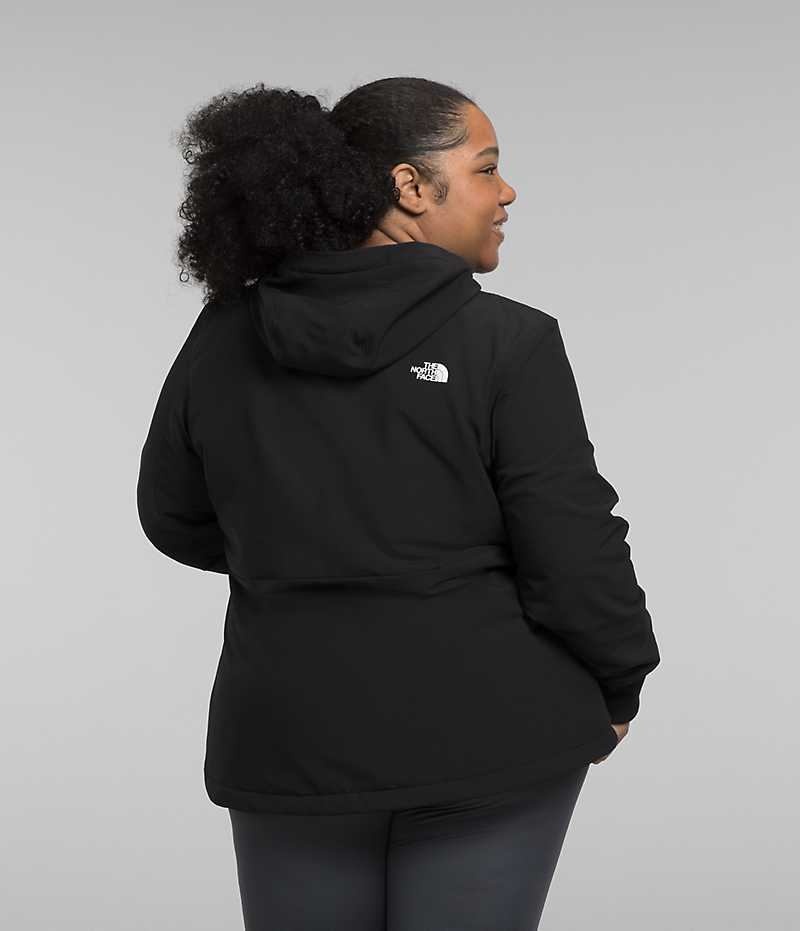 Black The North Face Plus Shelbe Raschel Hoodie Women's Softshell Jacket | MALAYSIA ILXPCH