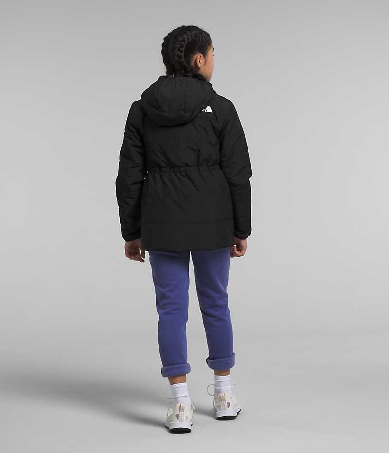 Black The North Face Reversible Mossbud Girls' Coat | MALAYSIA JPYZTL