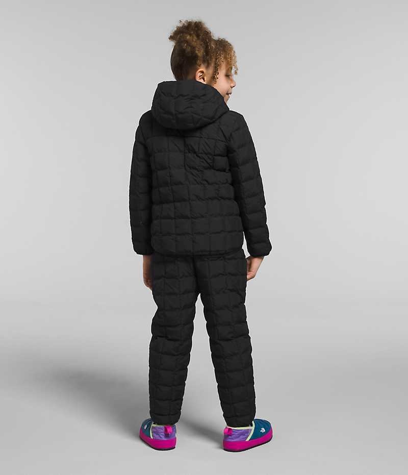 Black The North Face Reversible ThermoBall™ Hooded Girls' Puffer Jacket | MALAYSIA GNXMEB