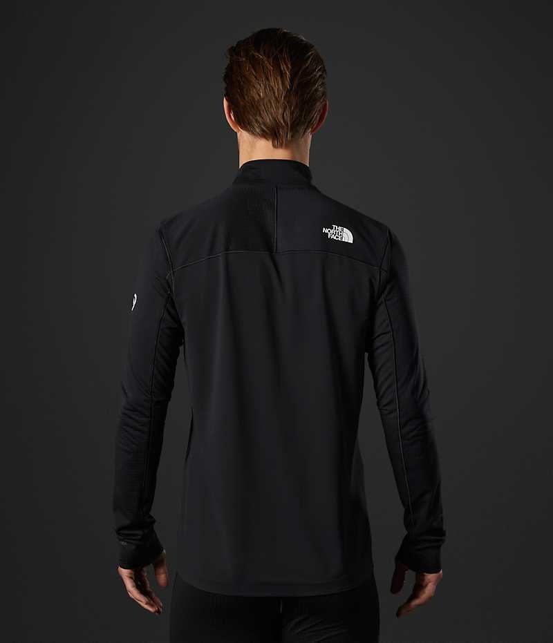 Black The North Face Summit Series Crevasse ½-Zip Men's Sweatshirt | MALAYSIA TFSNJO