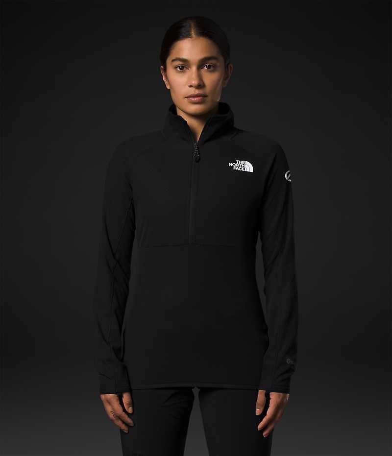 Black The North Face Summit Series FUTUREFLEECE™ LT ½-Zip Women\'s Sweatshirt | MALAYSIA GJHMWO