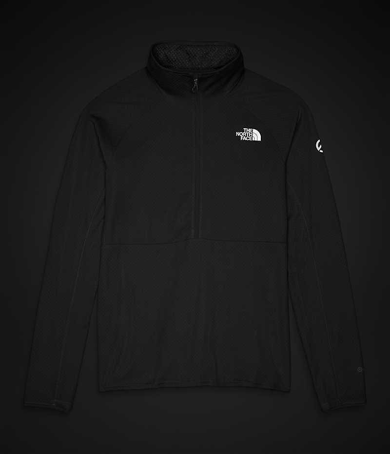 Black The North Face Summit Series FUTUREFLEECE™ LT ½-Zip Men's Pullover | MALAYSIA QAJGHY