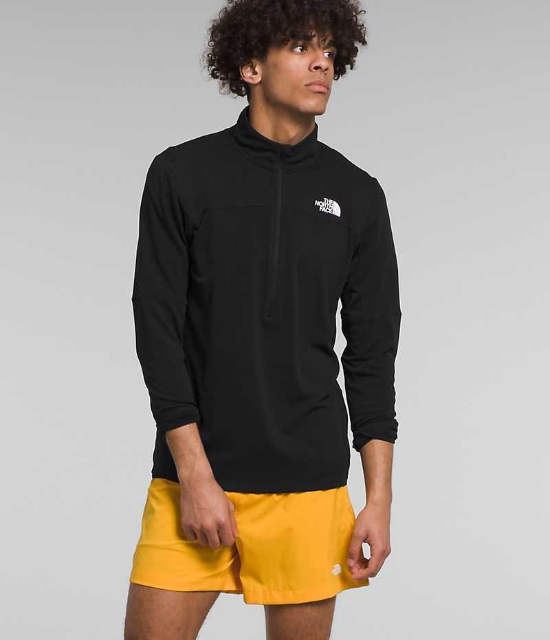 Black The North Face Sunriser ¼-Zip Men\'s Sweatshirt | MALAYSIA UWVPRF