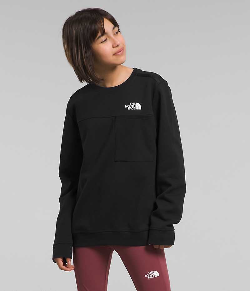 Black The North Face TNF™ Tech Crew Girls\' Pullover | MALAYSIA BCEUWV