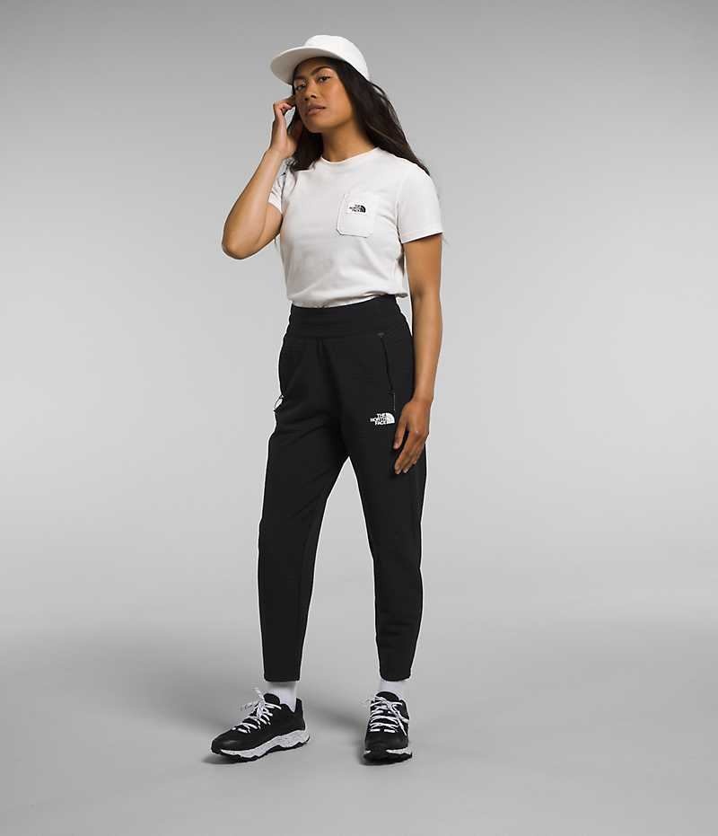 Black The North Face Tekware™ Grid Women's Fleece Pants | MALAYSIA JLCNXA