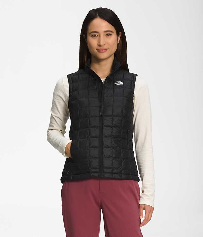 Black The North Face ThermoBall™ Eco 2.0 Women\'s Down Vest | MALAYSIA PCIDSL