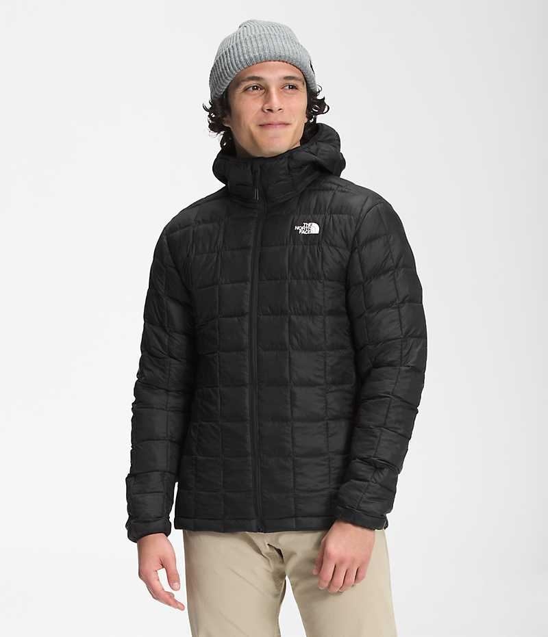 Black The North Face ThermoBall™ Eco Hoodie 2.0 Men\'s Puffer Jacket | MALAYSIA BUHPZI