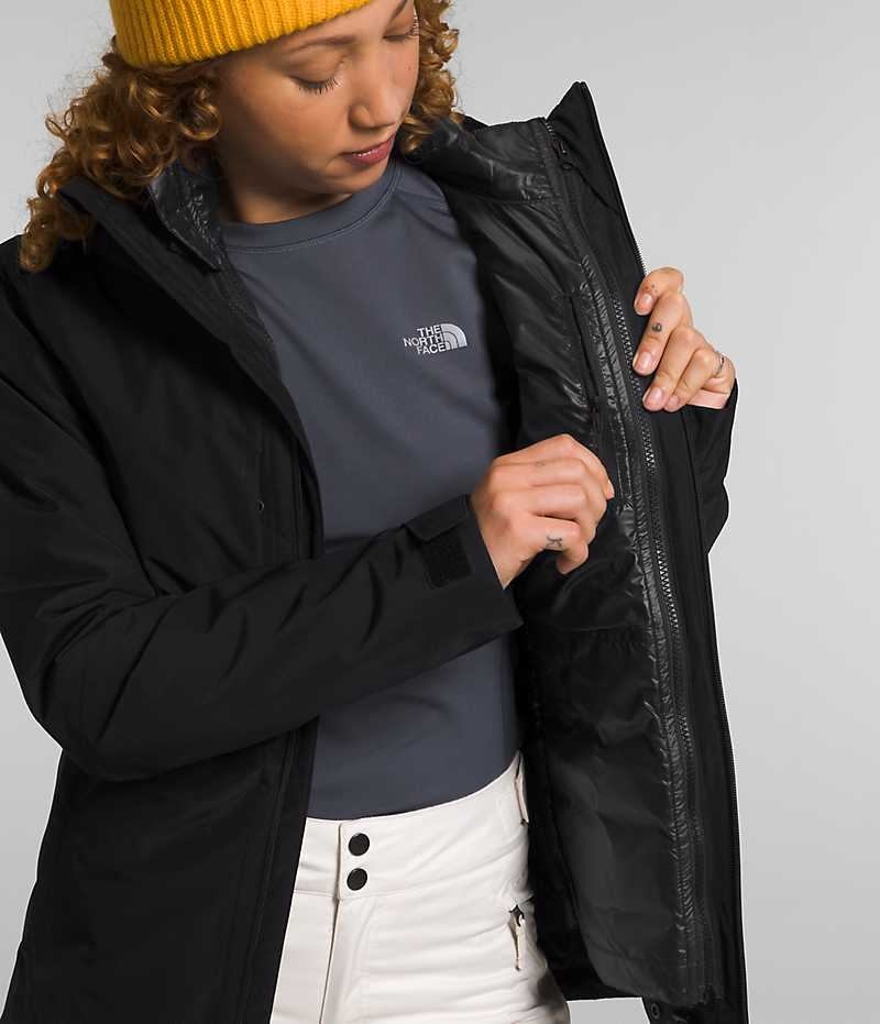 Black The North Face ThermoBall™ Eco Snow Triclimate® Women's Insulated Jacket | MALAYSIA PVILKH