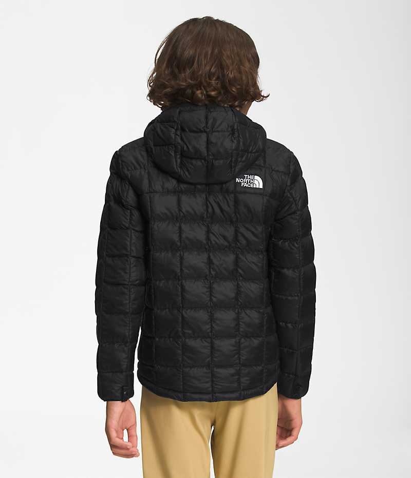 Black The North Face ThermoBall™ Hooded Boys' Puffer Jacket | MALAYSIA DHTAGR