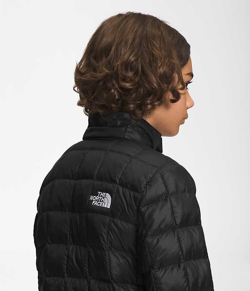 Black The North Face ThermoBall™ Hooded Boys' Puffer Jacket | MALAYSIA DHTAGR