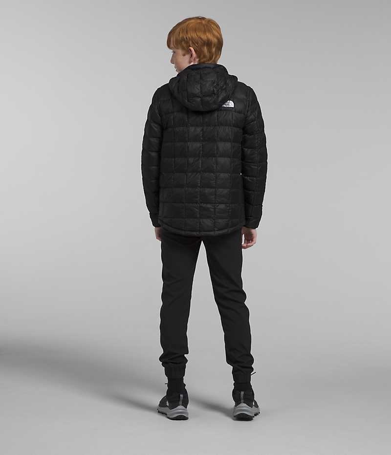 Black The North Face ThermoBall™ Hooded Boys' Puffer Jacket | MALAYSIA POEQDR