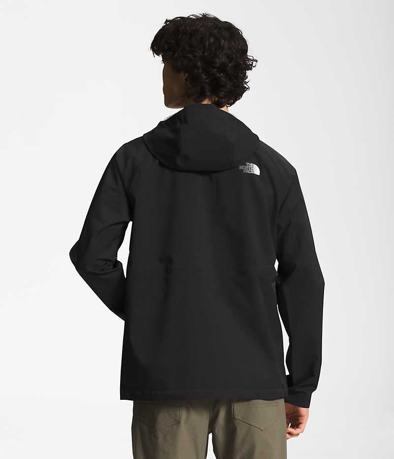 Black The North Face Valle Vista Stretch Men's Rain Jacket | MALAYSIA XYIMPN