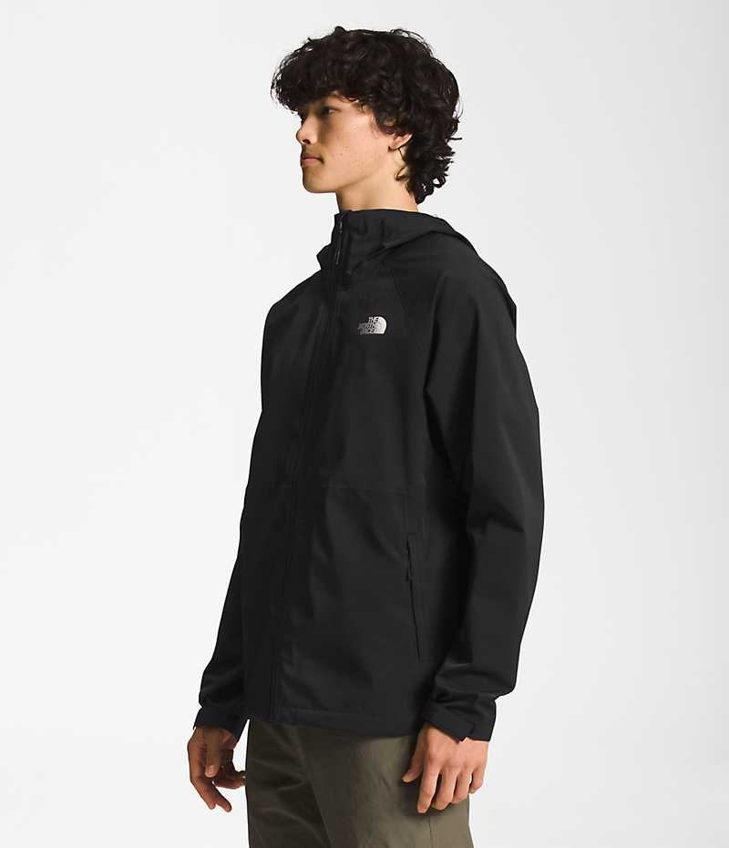 Black The North Face Valle Vista Stretch Men's Rain Jacket | MALAYSIA XYIMPN