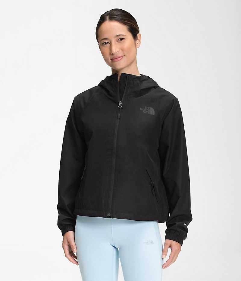 Black The North Face Voyage Short Women\'s Rain Jacket | MALAYSIA PIAMNE