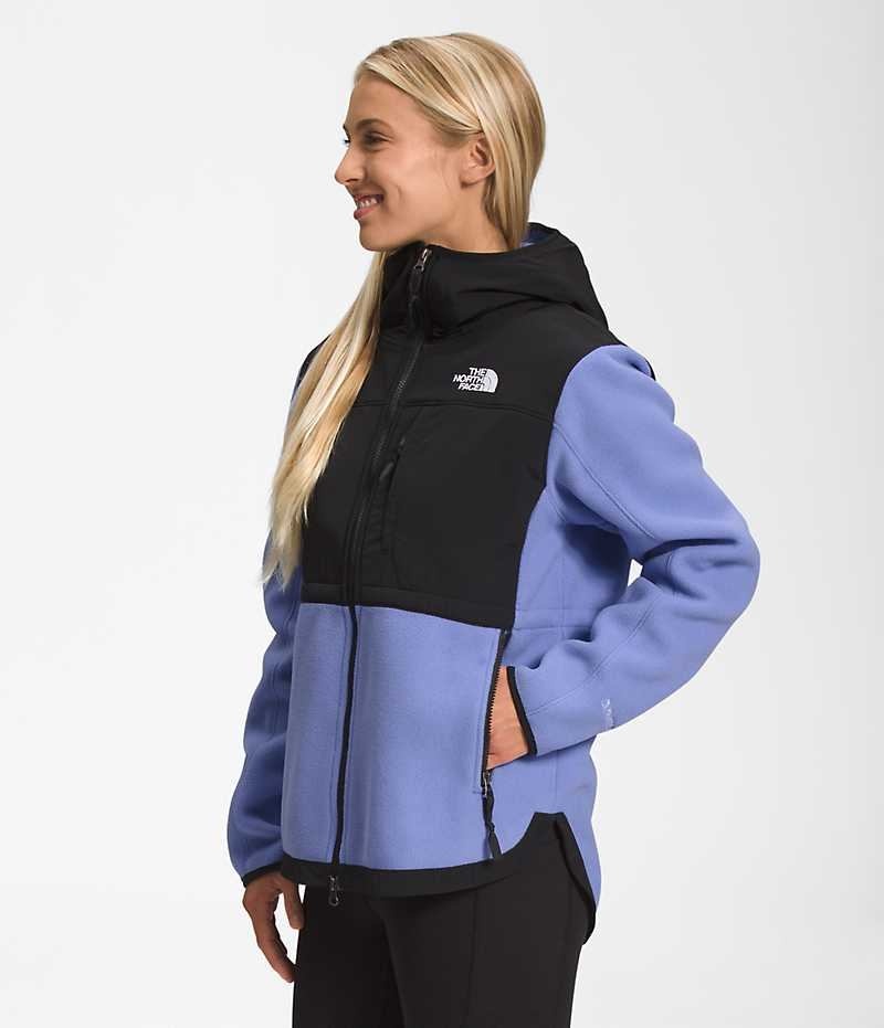 Black / Blue The North Face Denali Hoodie Women's Fleece Jacket | MALAYSIA VLBSMD