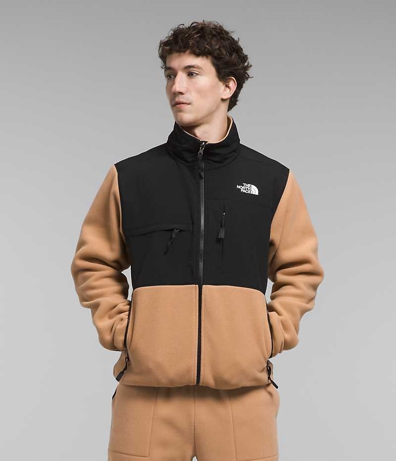 Black / Khaki The North Face Denali Men\'s Fleece Jacket | MALAYSIA VFDKYN