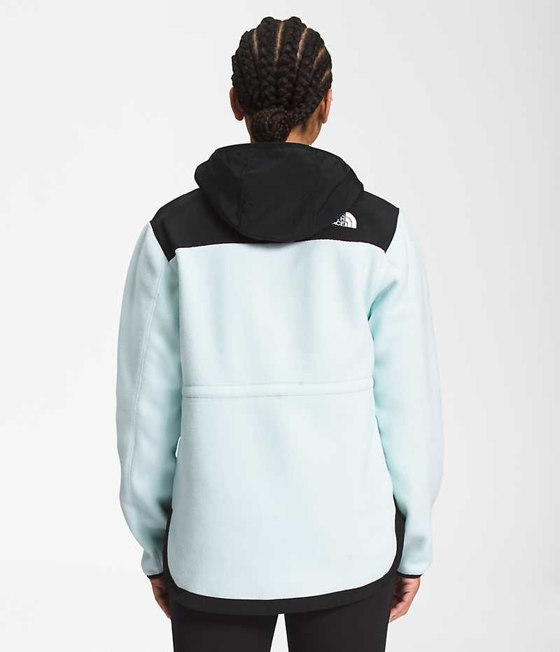 Black / Turquoise The North Face Denali Hoodie Women's Fleece Jacket | MALAYSIA PHALMW