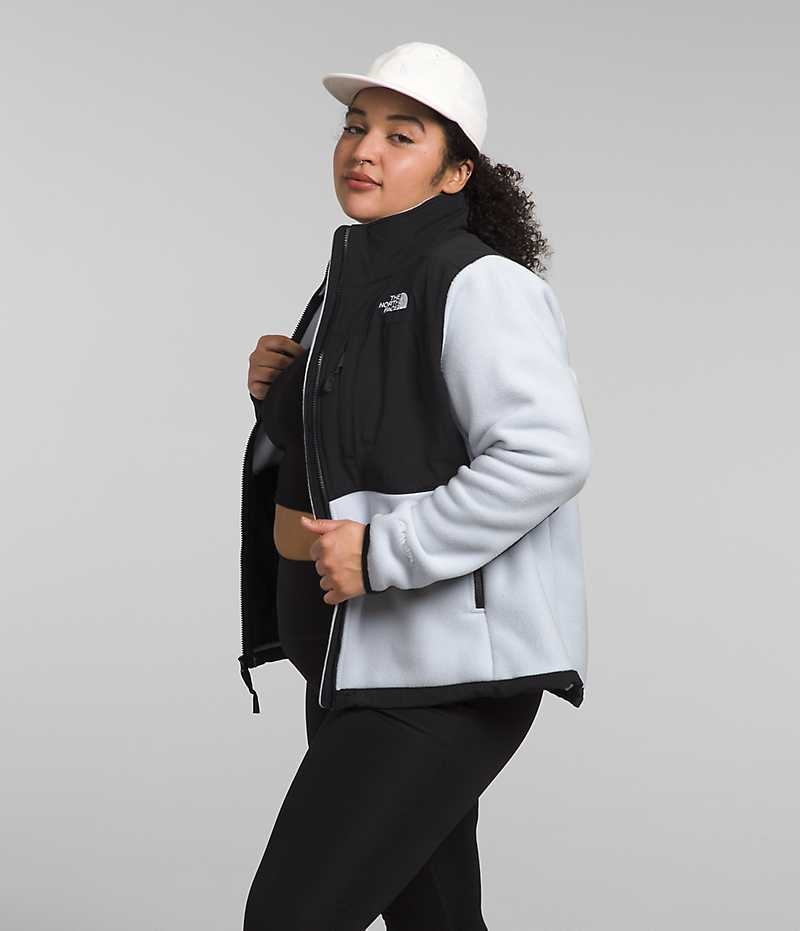 Black / White The North Face Plus Denali Women's Fleece Jacket | MALAYSIA ZWTCUF