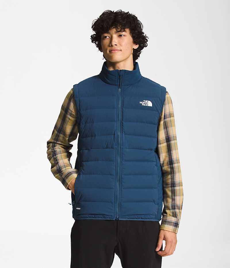 Blue The North Face Belleview Stretch Men\'s Down Vest | MALAYSIA YNQABC