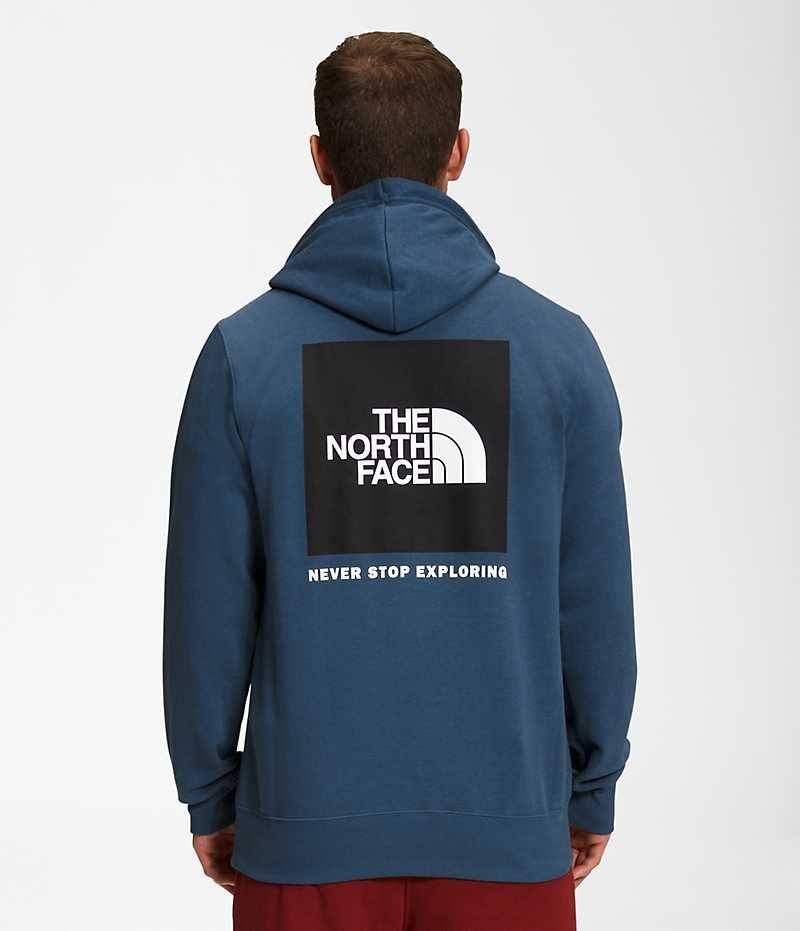 Blue The North Face Box NSE Pullover Men\'s Hoodie | MALAYSIA UDSNEV