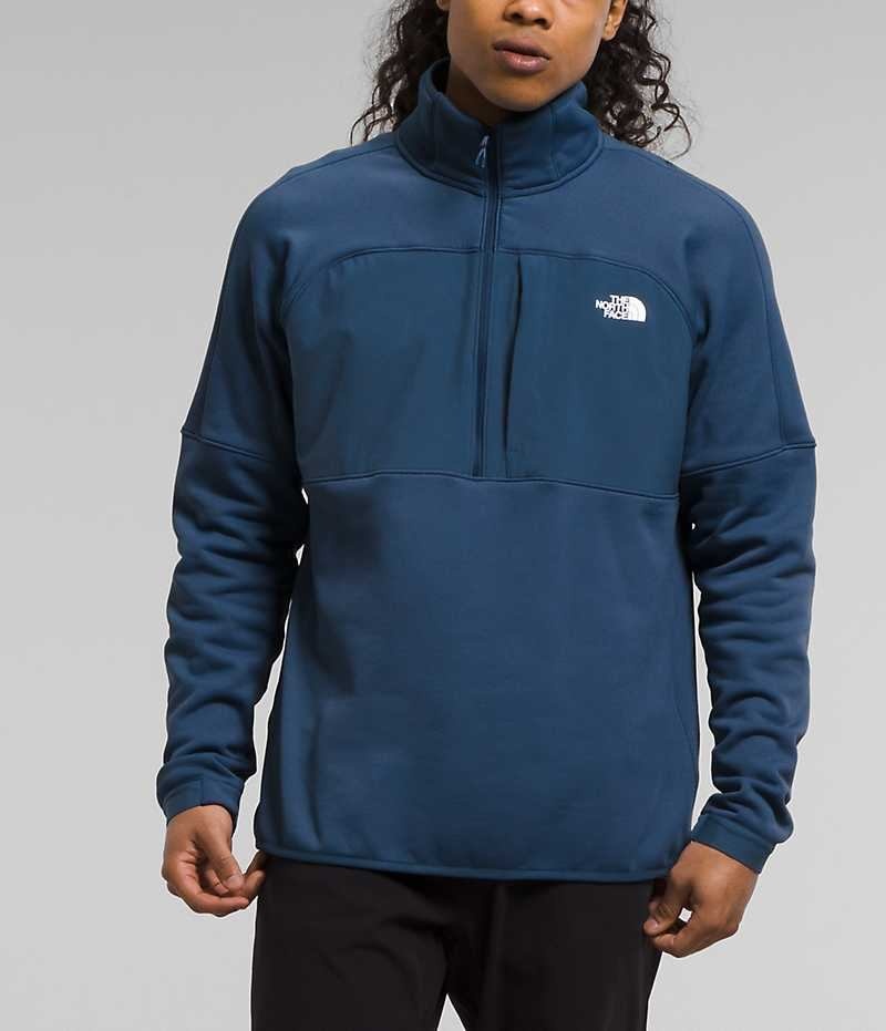 Blue The North Face Canyonlands High Altitude ½-Zip Men\'s Pullover | MALAYSIA LMTHRA