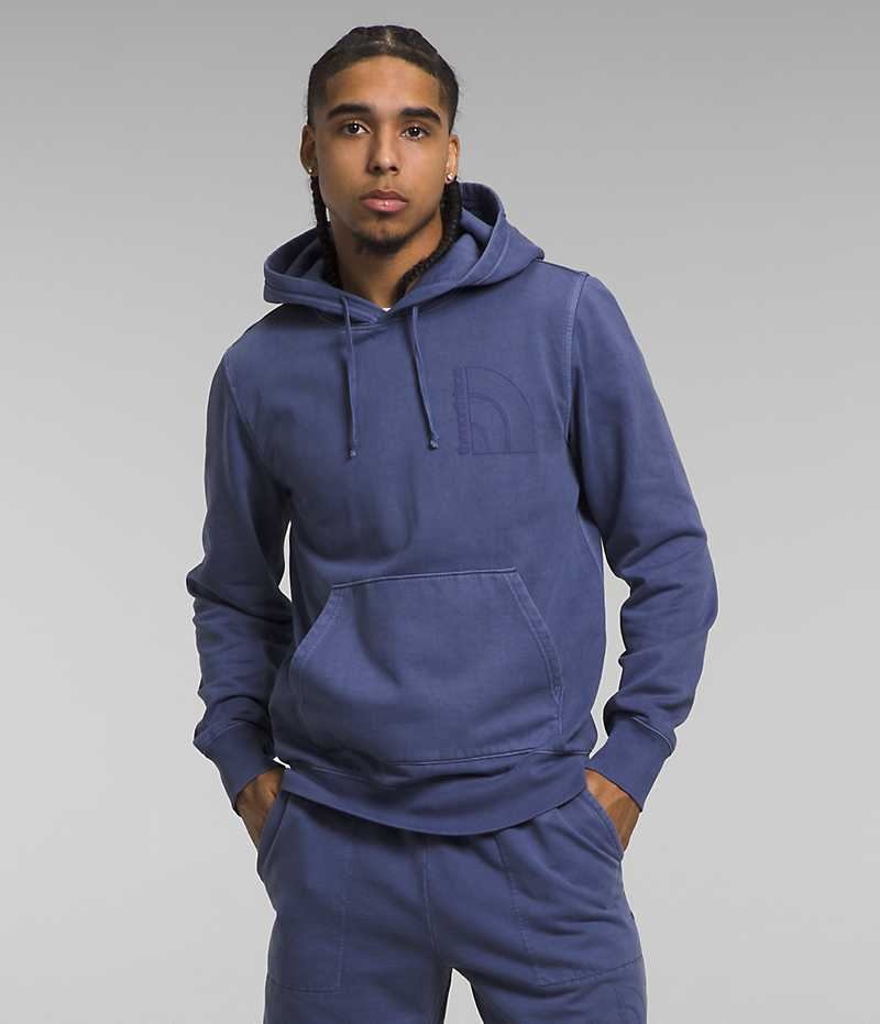 Blue The North Face Garment Dye Men\'s Hoodie | MALAYSIA LDYTCM