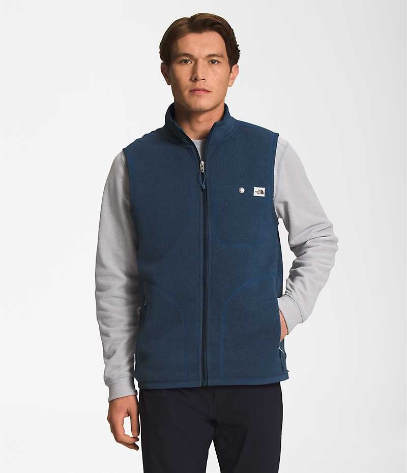 Blue The North Face Gordon Lyons Full-Zip Men\'s Vest | MALAYSIA PRXEYQ