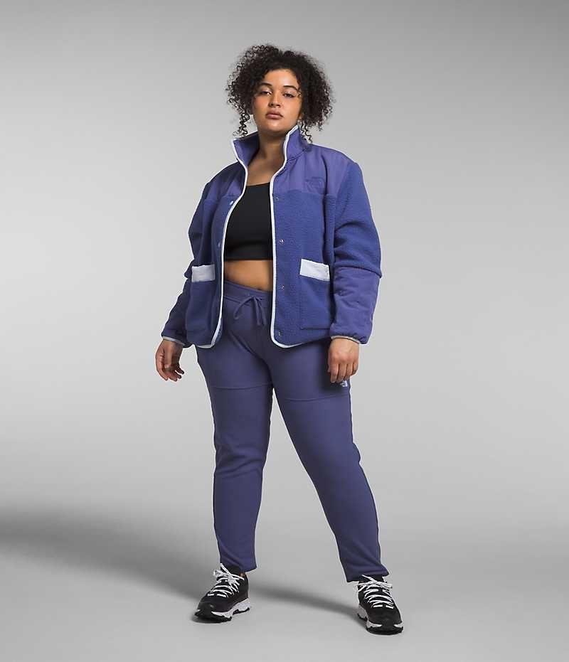 Blue The North Face Plus Alpine Polartec® 100 Women's Fleece Pants | MALAYSIA XECIWM