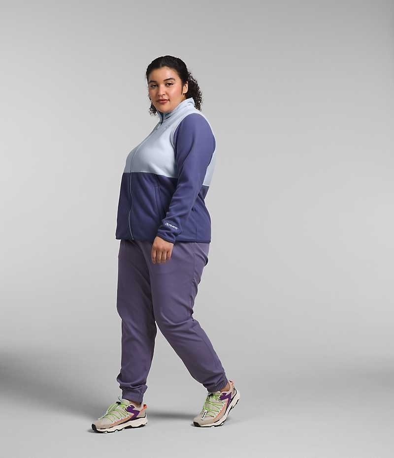 Blue The North Face Plus Alpine Polartec® 100 Women's Fleece Jacket | MALAYSIA OFWUHN