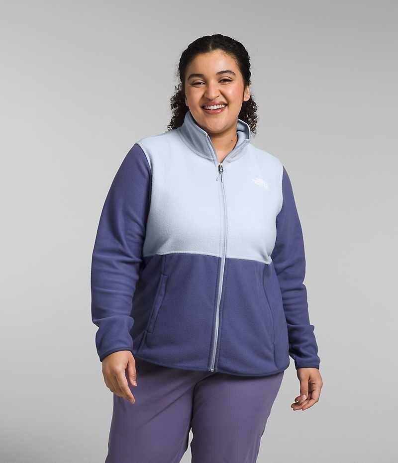 Blue The North Face Plus Alpine Polartec® 100 Women\'s Fleece Jacket | MALAYSIA OFWUHN