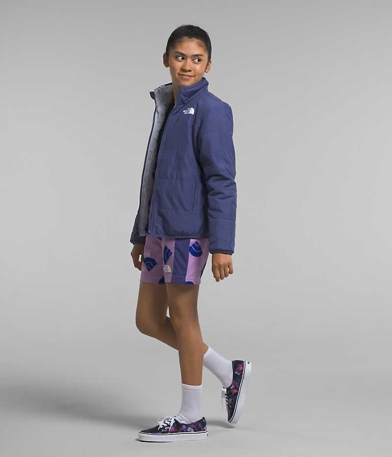 Blue The North Face Reversible Mossbud Girls' Fleece Jacket | MALAYSIA MJLDYN