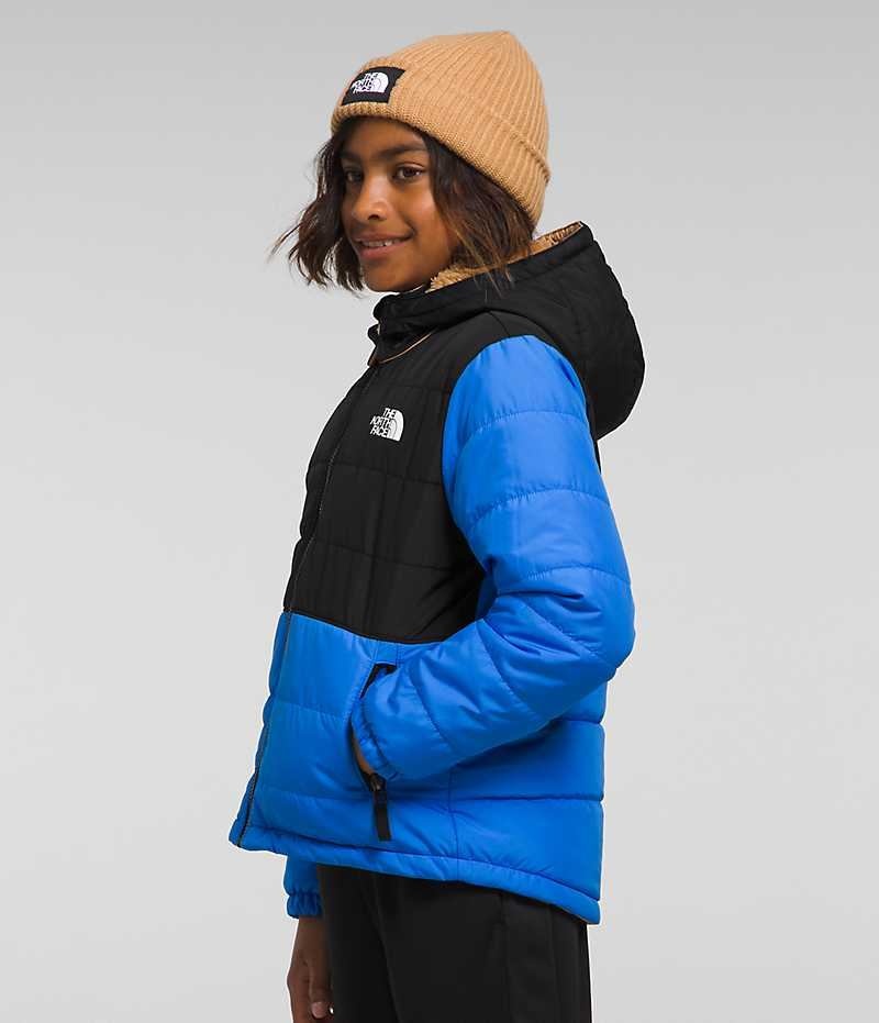 Blue The North Face Reversible Mt Chimbo Full-Zip Hooded Boys' Fleece Jacket | MALAYSIA HMYFAL