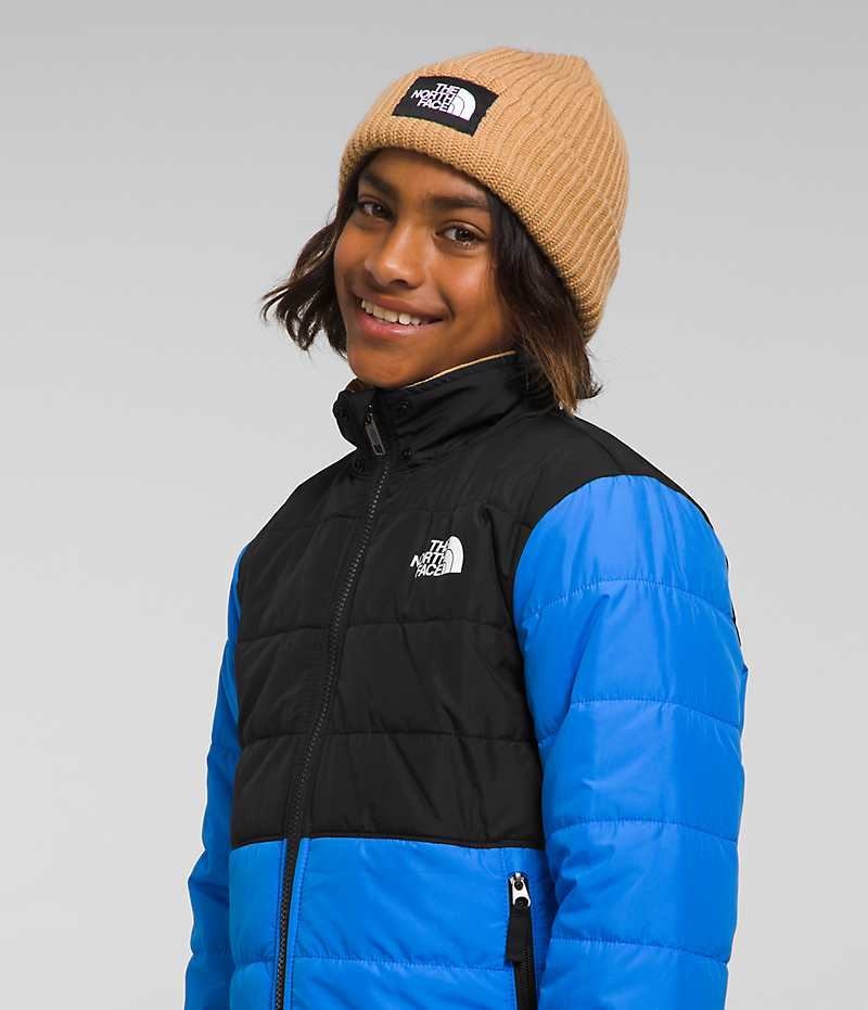 Blue The North Face Reversible Mt Chimbo Full-Zip Hooded Boys' Fleece Jacket | MALAYSIA HMYFAL