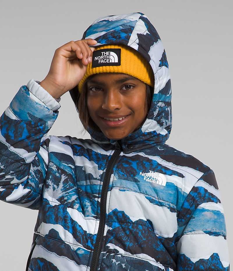 Blue The North Face Reversible Mt Chimbo Full-Zip Hooded Boys' Fleece Jacket | MALAYSIA FVREGL