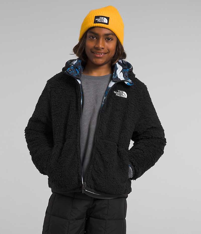 Blue The North Face Reversible Mt Chimbo Full-Zip Hooded Boys' Fleece Jacket | MALAYSIA FVREGL