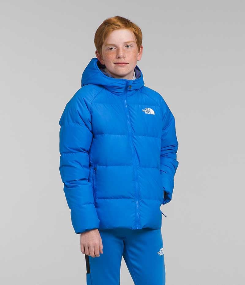 Blue The North Face Reversible North Hooded Boys\' Puffer Jacket | MALAYSIA KXEIHP