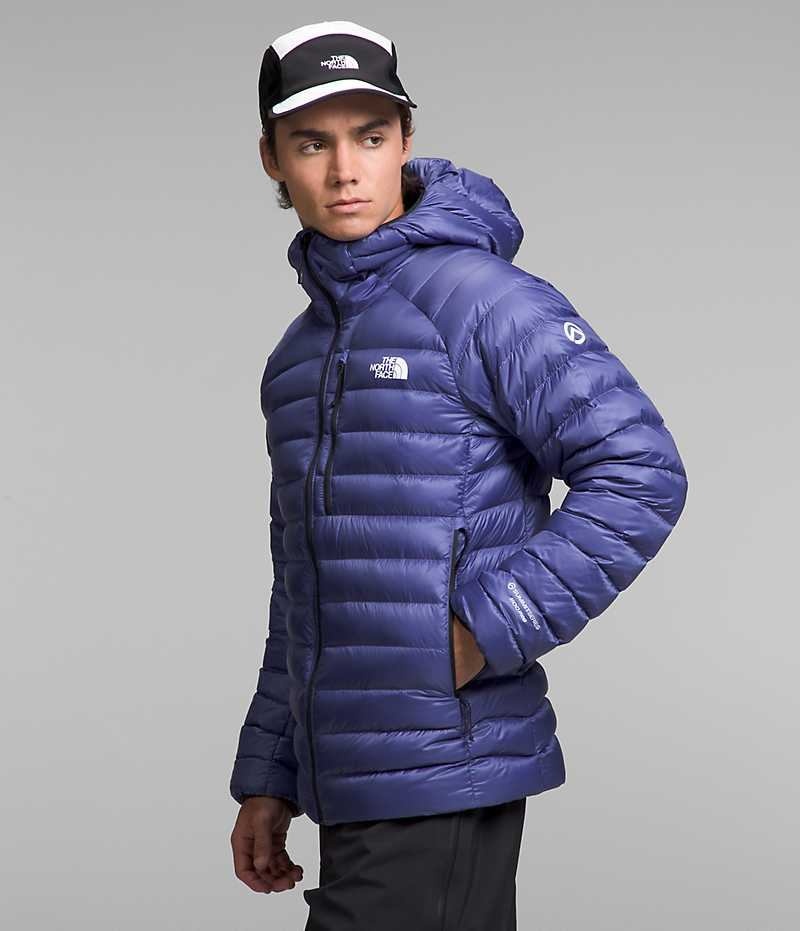 Blue The North Face Summit Series Breithorn Men's Hooded Jacket | MALAYSIA GKUVBA