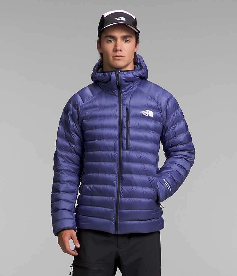 Blue The North Face Summit Series Breithorn Men\'s Hooded Jacket | MALAYSIA GKUVBA