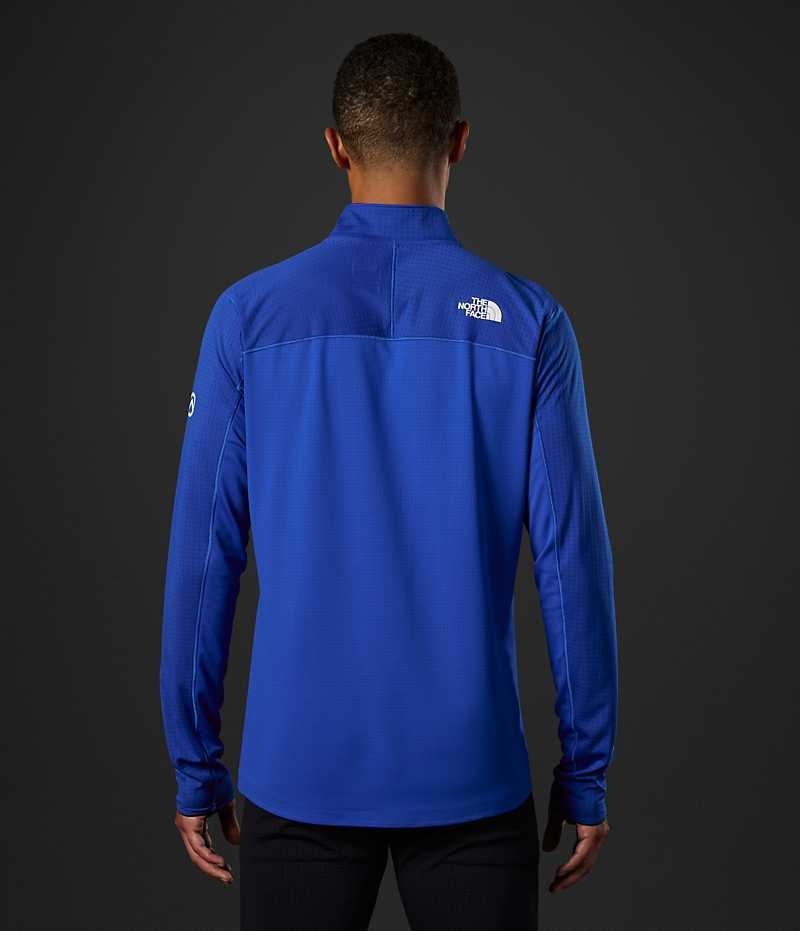 Blue The North Face Summit Series Crevasse ½-Zip Men's Sweatshirt | MALAYSIA BXTGLF