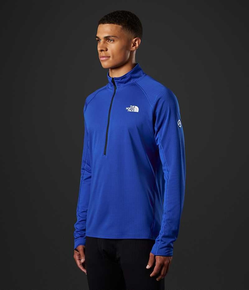 Blue The North Face Summit Series Crevasse ½-Zip Men's Sweatshirt | MALAYSIA BXTGLF